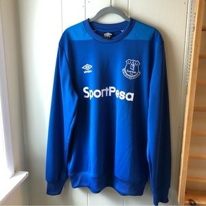 UMBRO Blue Sports Casual Unisex L/S Lightweight Pull Over Men’s size L Shirt